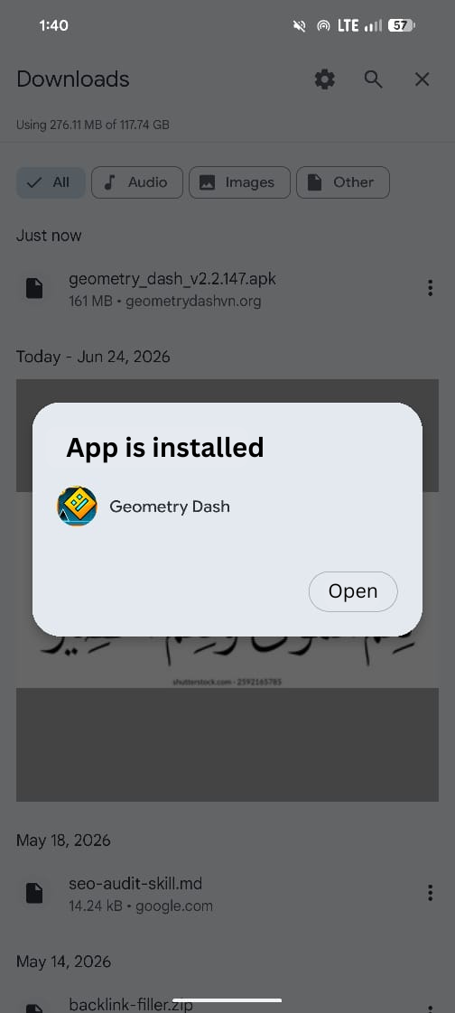 how to install geometry dash apk